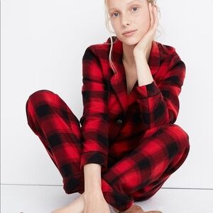 Madewell Red and Black Plaid Pajama Set